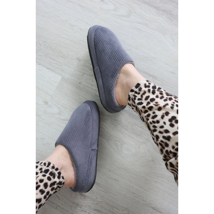 Nakışlı Ev Terliği Füme - 42904.264.