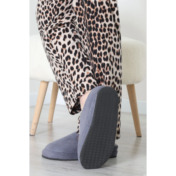 Nakışlı Ev Terliği Füme - 42904.264.