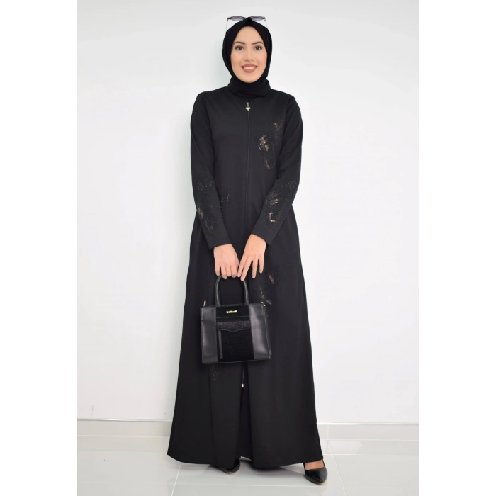 Nakışlı Ferace mdc 2031 Siyah