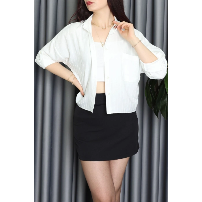 Neva Kumaş Gömlek Ekru - 2434.1602.