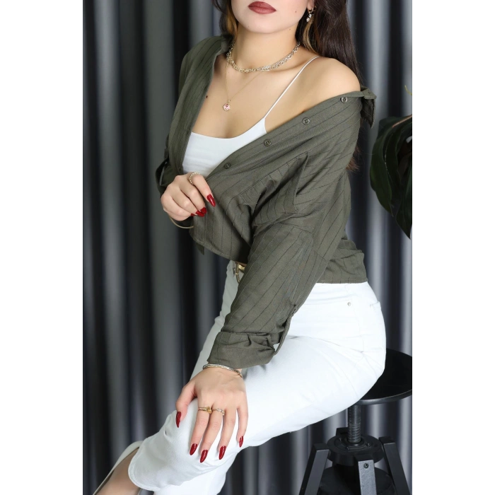 Neva Kumaş Gömlek Haki - 2434.1602.