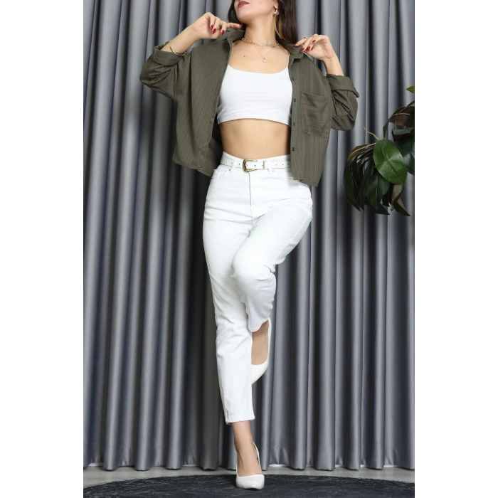 Neva Kumaş Gömlek Haki - 2434.1602.