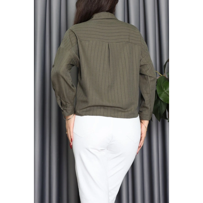 Neva Kumaş Gömlek Haki - 2434.1602.