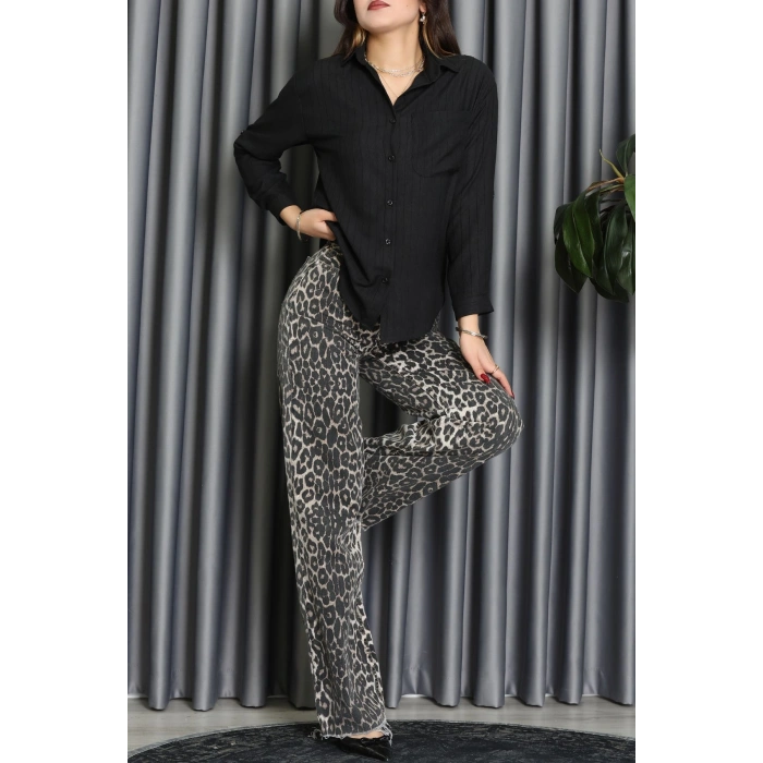 Neva Kumaş Gömlek Siyah - 2415.1602.