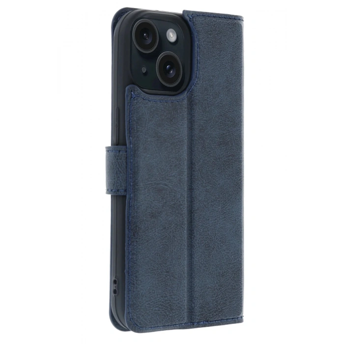 Newface Apple iPhone 15 Trend S Plus Kapaklı Kılıf - Lacivert