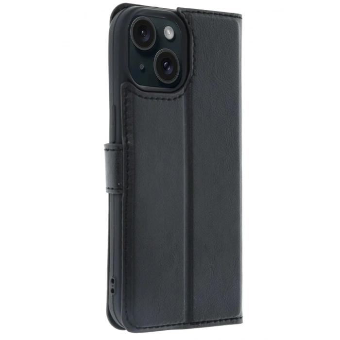 Newface Apple iPhone 15 Trend S Plus Kapaklı Kılıf - Siyah