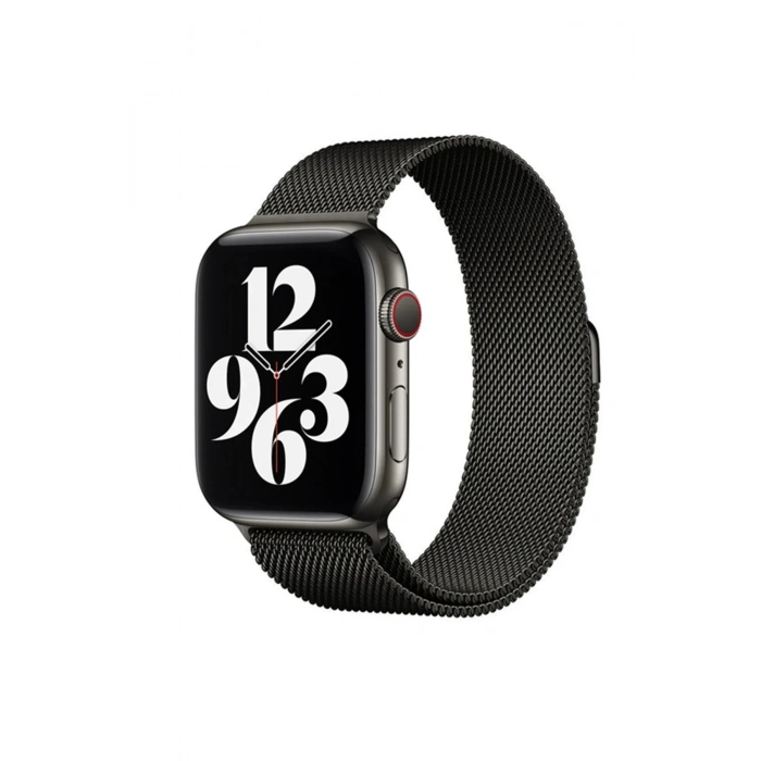 Newface Apple Watch 38mm Metal Mıknatıslı Kordon - Siyah