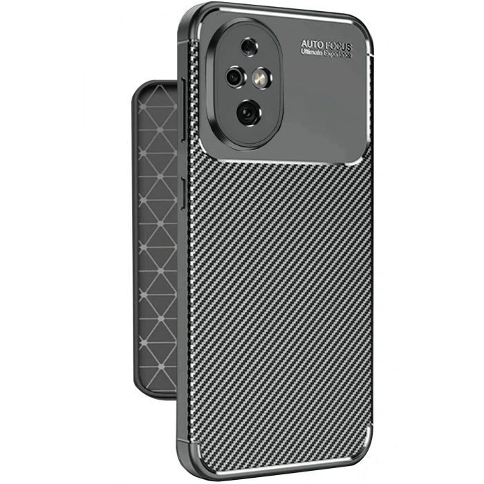 Newface Honor 200 Kılıf Auto Focus Karbon Kapak - Siyah