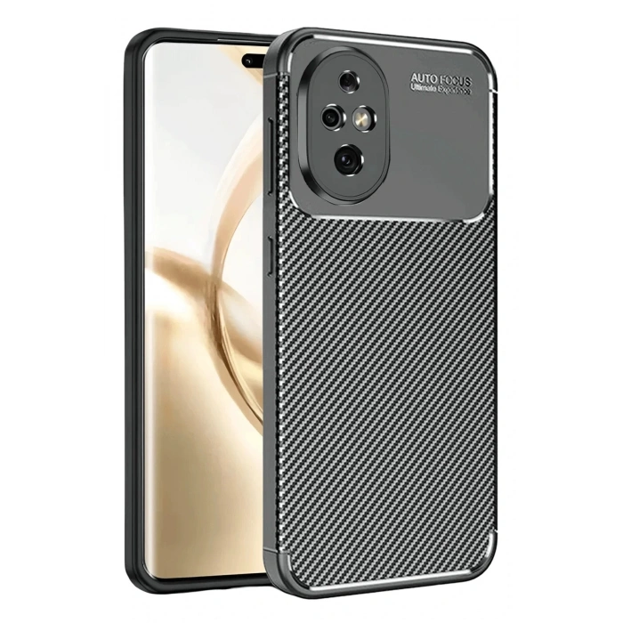 Newface Honor 200 Kılıf Auto Focus Karbon Kapak - Siyah