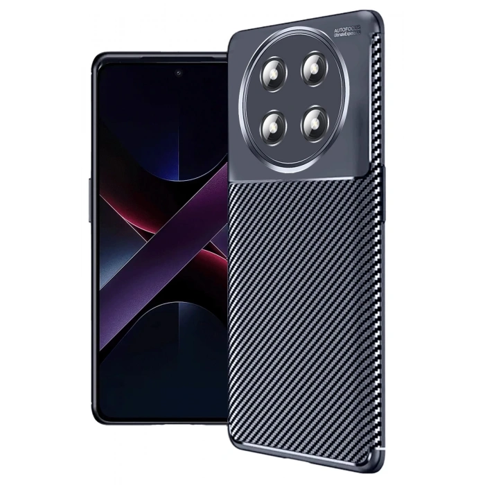 Newface Honor Magic 7 Lite Kılıf Auto Focus Karbon Kapak - Lacivert