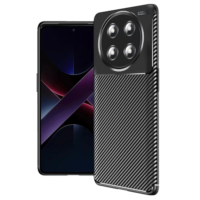 Newface Honor Magic 7 Lite Kılıf Auto Focus Karbon Kapak - Siyah