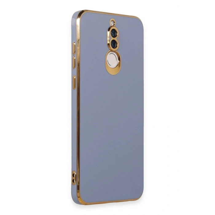 Newface Huawei Mate 10 Lite Kılıf Volet Silikon - Mavi