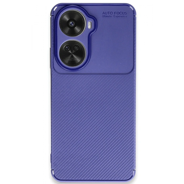 Newface Huawei Nova 12 SE Kılıf Auto Focus Karbon Kapak - Lacivert