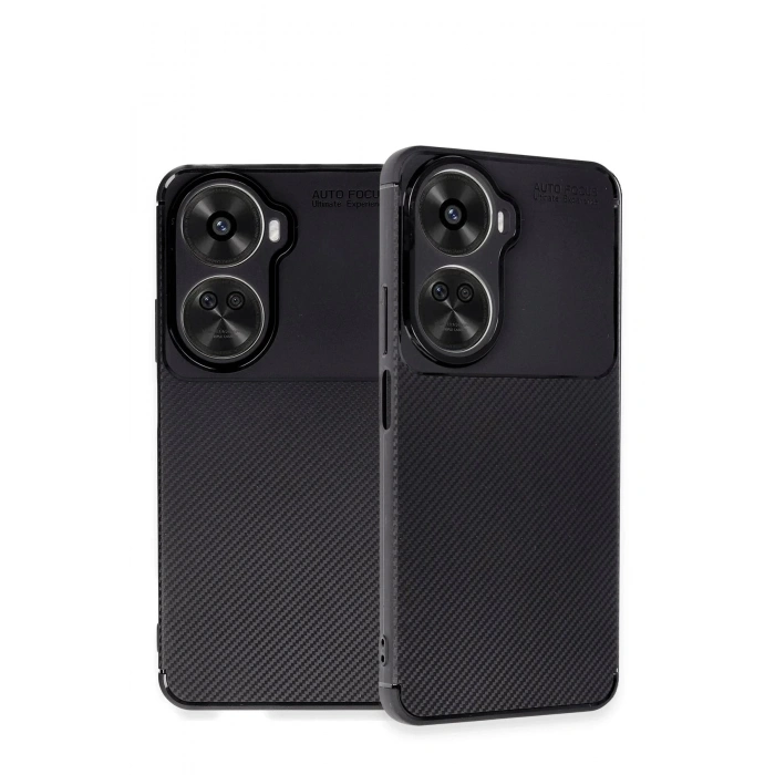 Newface Huawei Nova 12 SE Kılıf Auto Focus Karbon Kapak - Siyah