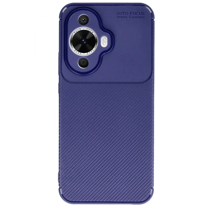 Newface Huawei Nova 12S Kılıf Auto Focus Karbon Kapak - Lacivert
