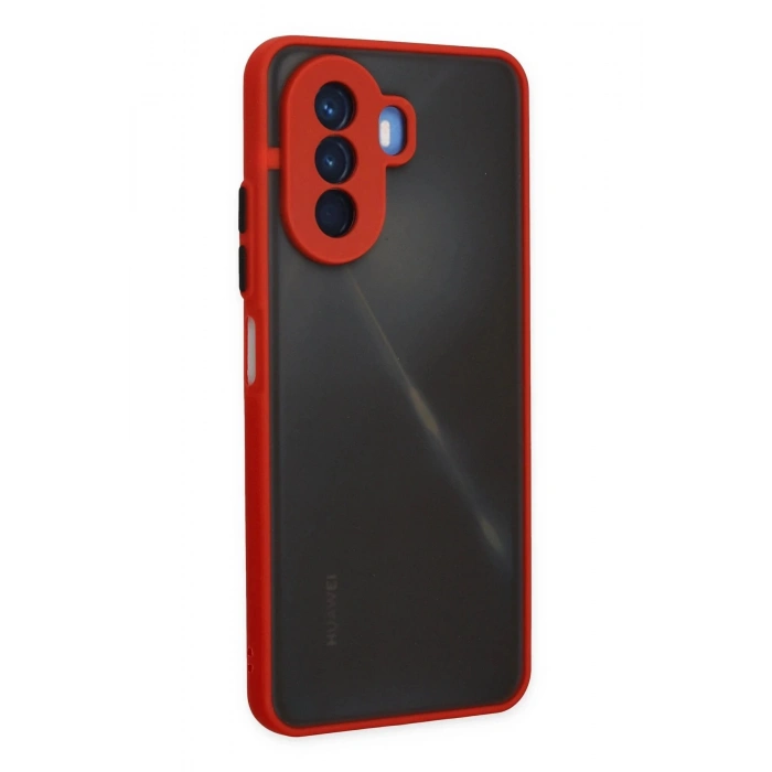 Newface Huawei Nova Y70 Kılıf Montreal Silikon Kapak - Kırmızı