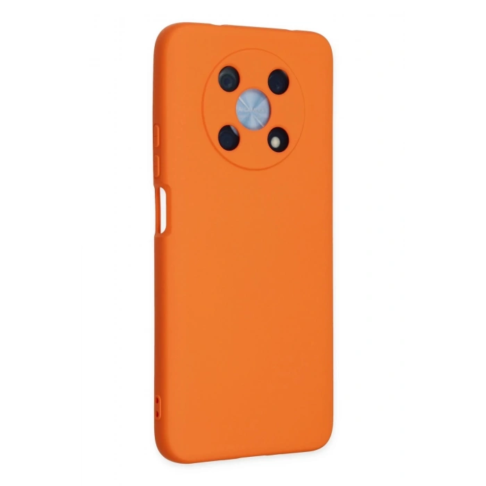 Newface Huawei Nova Y90 Kılıf Nano içi Kadife Silikon - Turuncu
