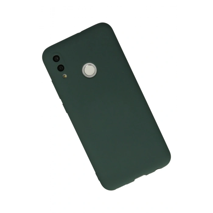 Newface Huawei P Smart 2019 Kılıf Nano içi Kadife Silikon - Koyu Yeşil