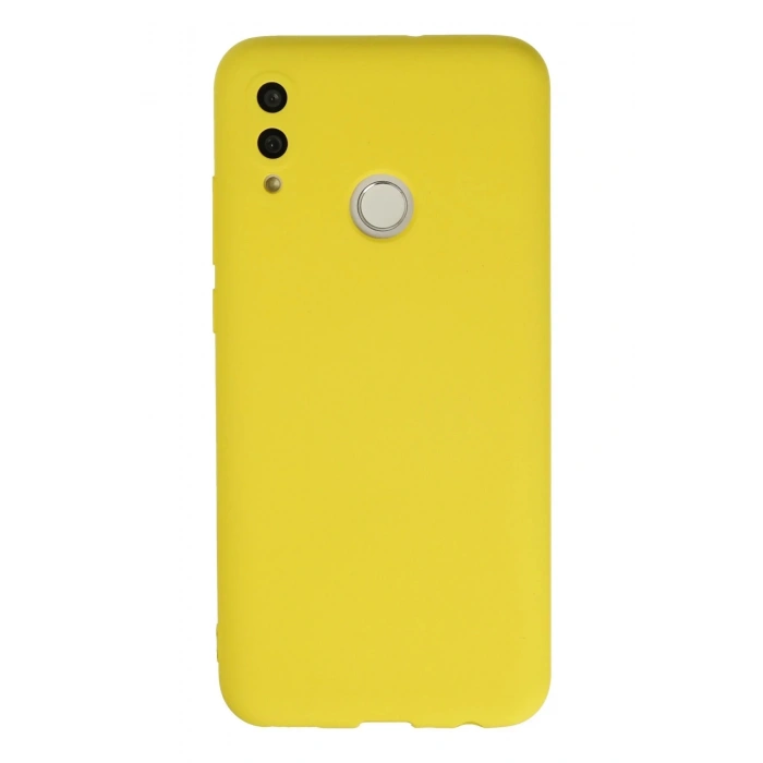 Newface Huawei P Smart 2019 Kılıf Nano içi Kadife Silikon - Sarı