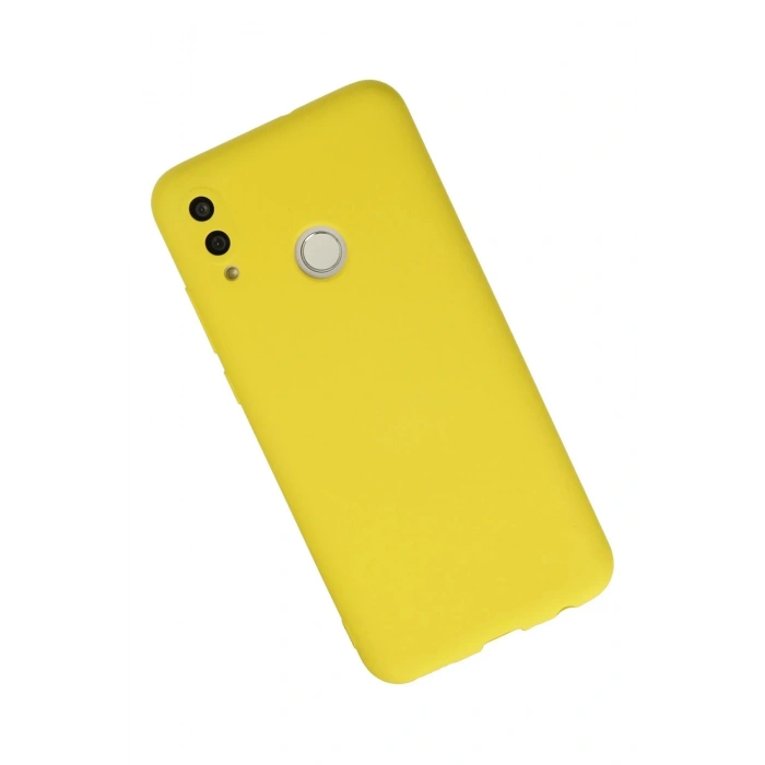 Newface Huawei P Smart 2019 Kılıf Nano içi Kadife Silikon - Sarı
