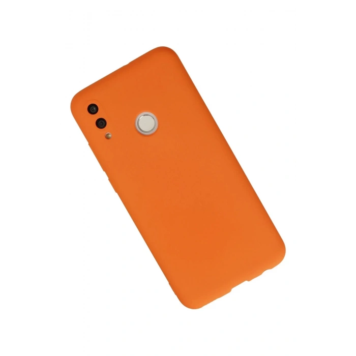 Newface Huawei P Smart 2019 Kılıf Nano içi Kadife Silikon - Turuncu