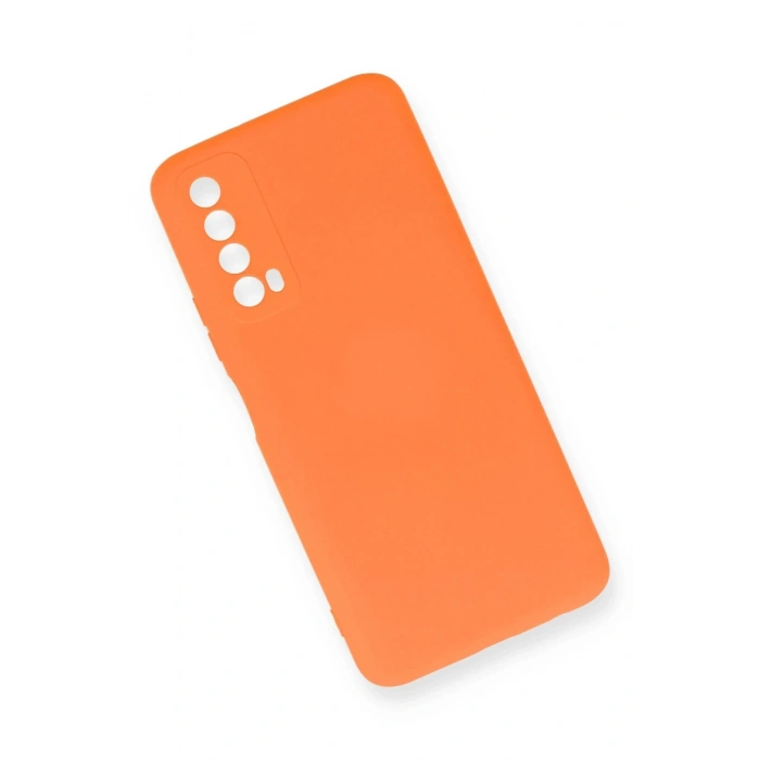 Newface Huawei P Smart 2021 Kılıf Nano içi Kadife Silikon - Turuncu