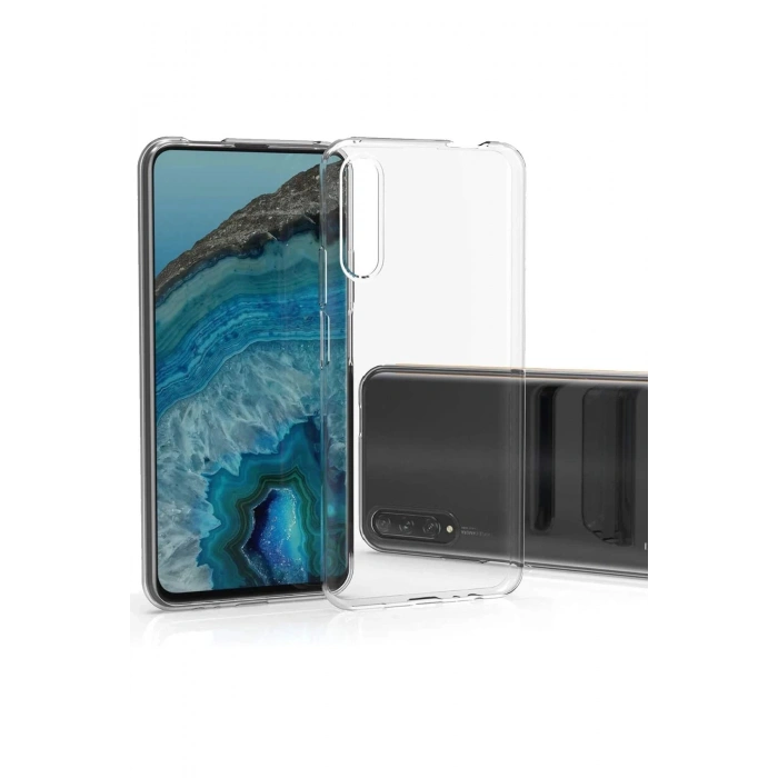 Newface Huawei P Smart Pro / Y9S Kılıf Lüx Şeffaf Silikon