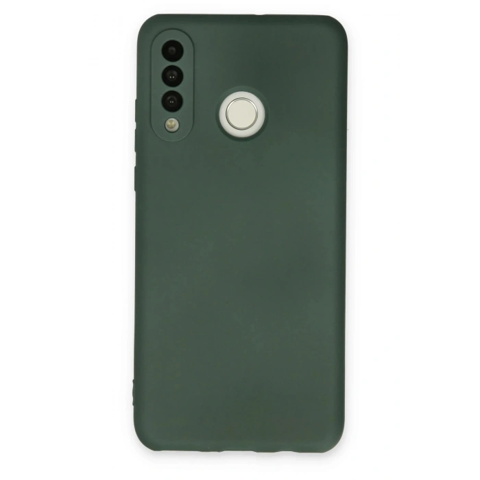 Newface Huawei P30 Lite Kılıf Nano içi Kadife Silikon - Koyu Yeşil