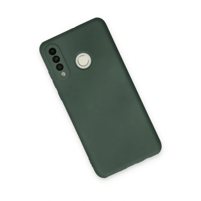 Newface Huawei P30 Lite Kılıf Nano içi Kadife Silikon - Koyu Yeşil