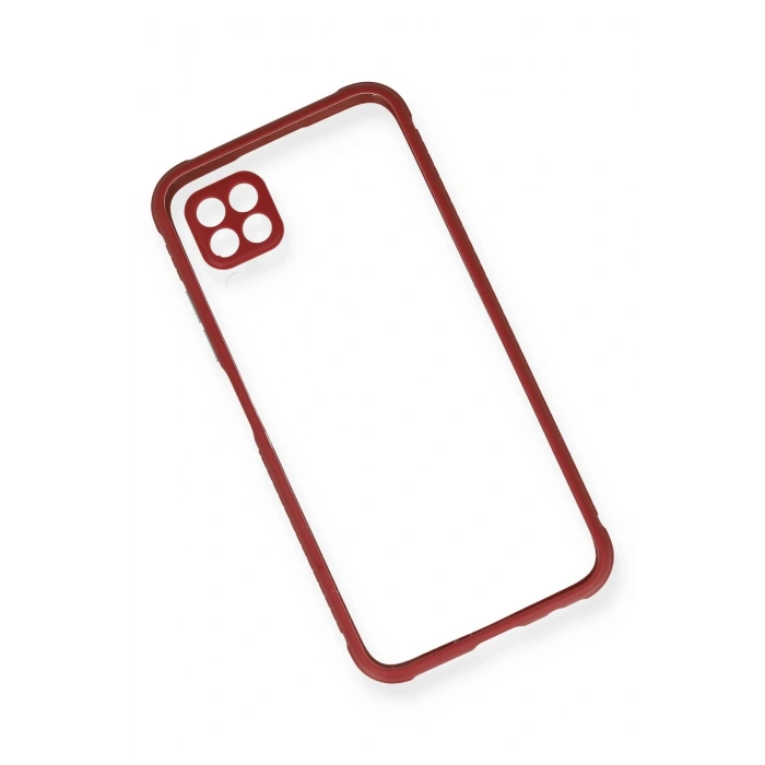 Newface Huawei P40 Lite Kılıf Miami Şeffaf Silikon - Fuşya