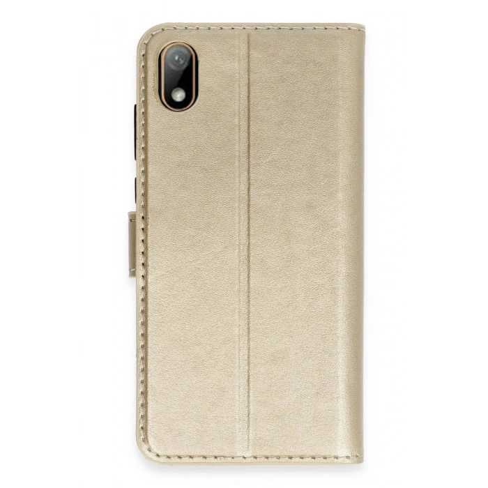 Newface Huawei Y5 2019 Kılıf Trend S Plus Kapaklı Kılıf - Gold