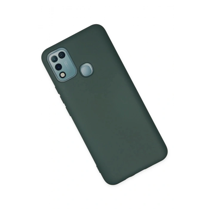 Newface İnfinix Hot 10 Play Kılıf Nano içi Kadife Silikon - Koyu Yeşil
