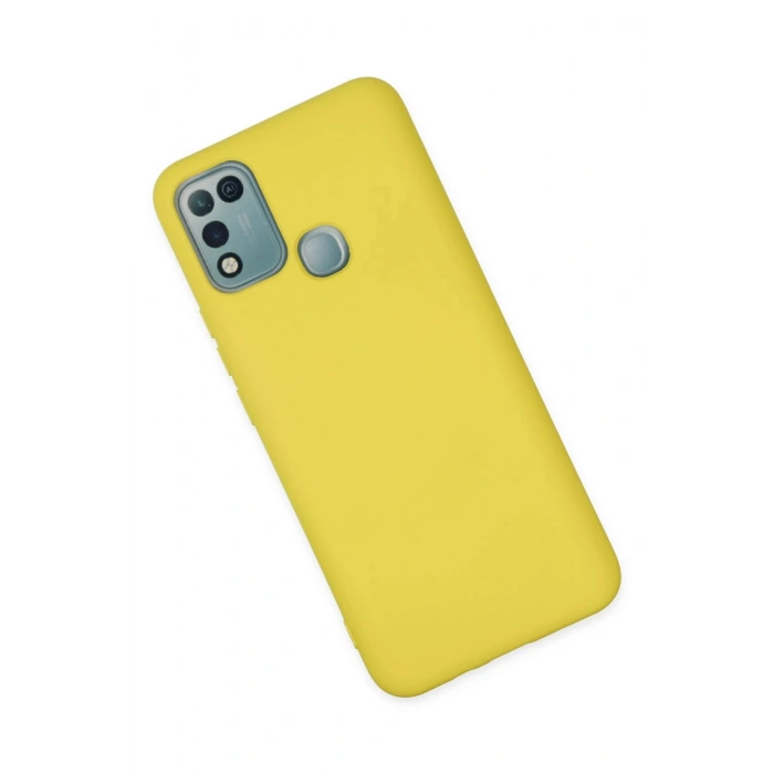 Newface İnfinix Hot 10 Play Kılıf Nano içi Kadife Silikon - Sarı