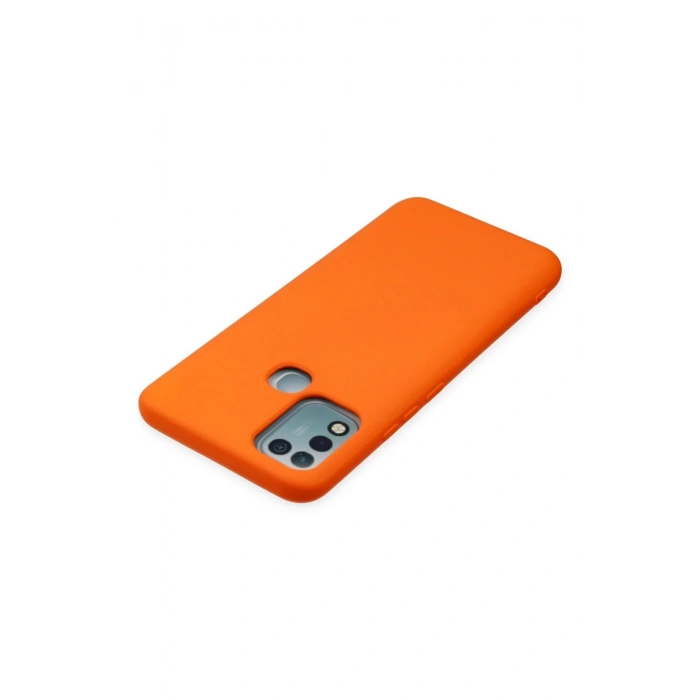 Newface İnfinix Hot 10 Play Kılıf Nano içi Kadife Silikon - Turuncu