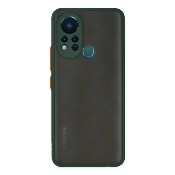 Newface İnfinix Hot 11s Kılıf Montreal Silikon Kapak - Yeşil