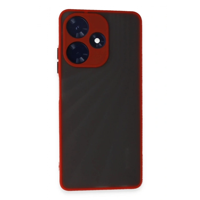 Newface İnfinix Hot 30 4G Kılıf Montreal Silikon Kapak - Kırmızı