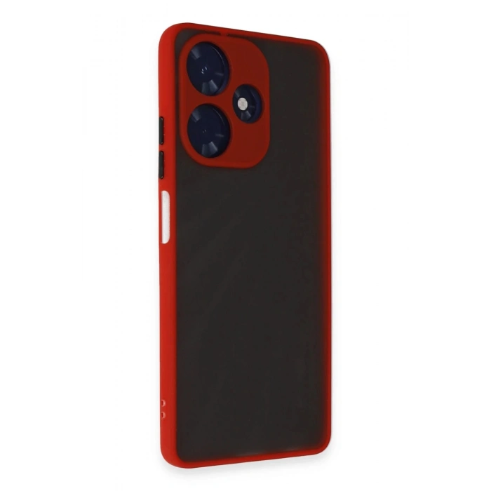 Newface İnfinix Hot 30 4G Kılıf Montreal Silikon Kapak - Kırmızı