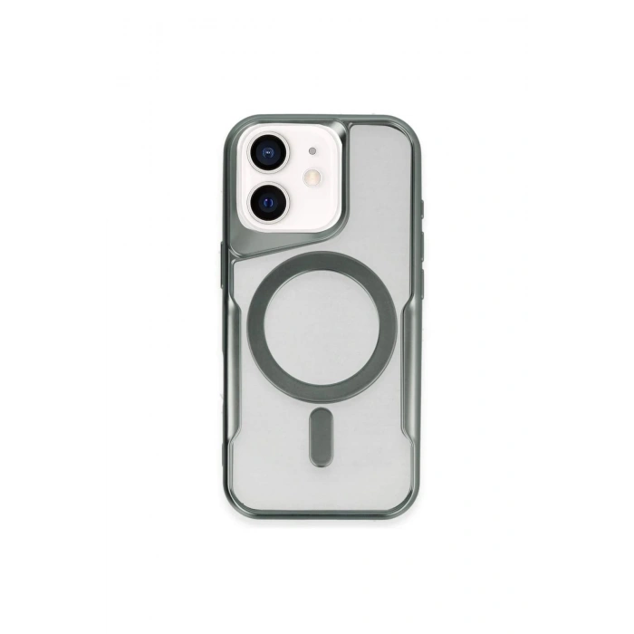 Newface iPhone 11 Kılıf Boyi Magsafe Silikon Kapak - Yeşil