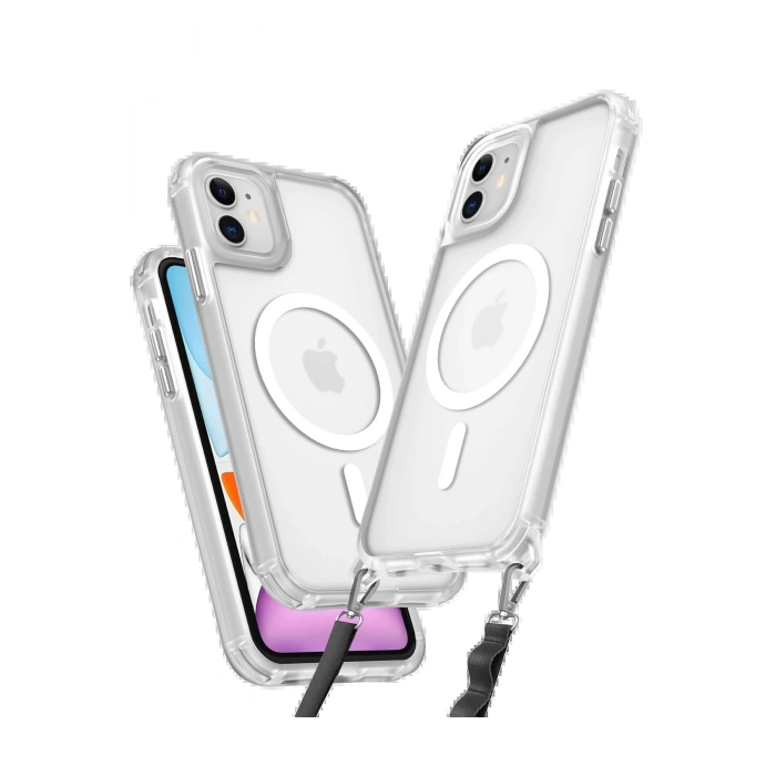 Newface iPhone 11 Kılıf Enka Magsafe Silikon Kılıf - Şeffaf