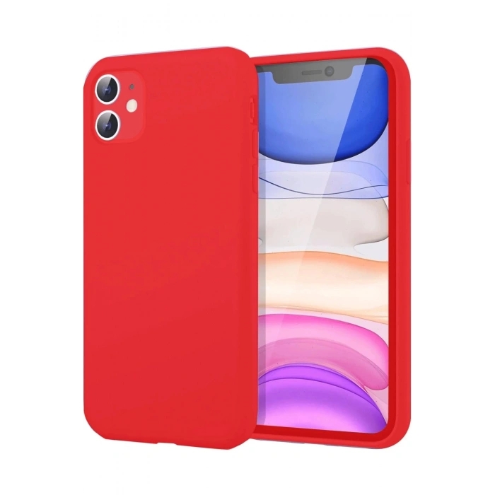 Newface iPhone 11 Kılıf First Silikon - Kırmızı