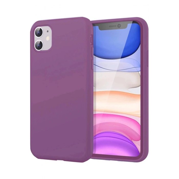 Newface iPhone 11 Kılıf First Silikon - Mürdüm