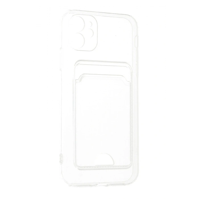 Newface iPhone 11 Kılıf Kart Şeffaf Silikon - Şeffaf