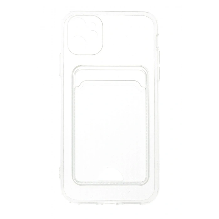 Newface iPhone 11 Kılıf Kart Şeffaf Silikon - Şeffaf