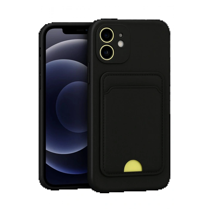 Newface iPhone 11 Kılıf Kelvin Kartvizitli Silikon - Siyah