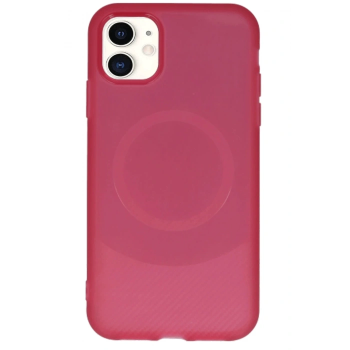 Newface iPhone 11 Kılıf Maya Karbon Kapak - Bordo