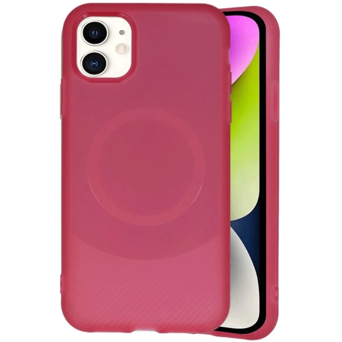 Newface iPhone 11 Kılıf Maya Karbon Kapak - Bordo