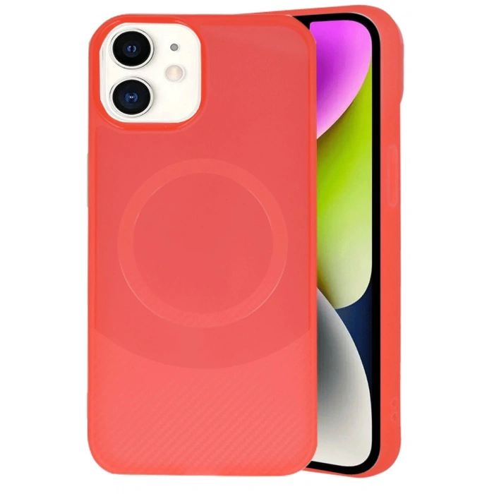 Newface iPhone 11 Kılıf Maya Karbon Kapak - Kırmızı