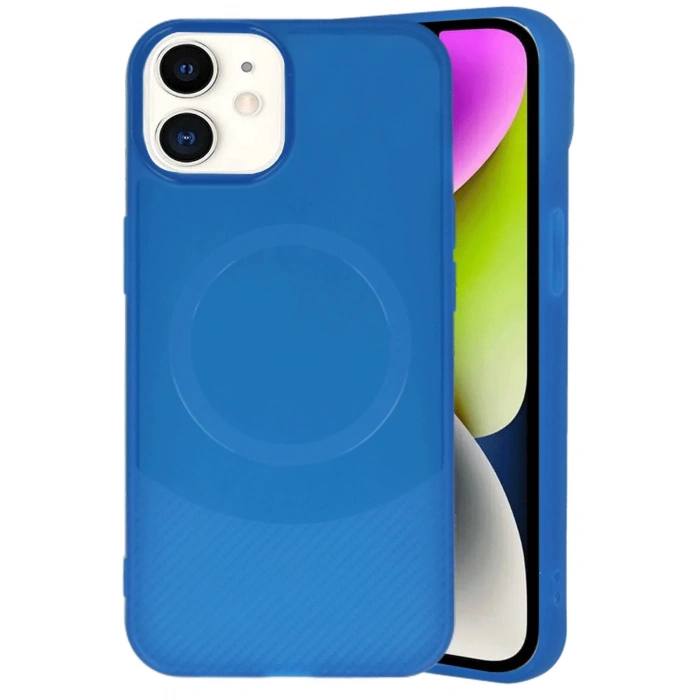 Newface iPhone 11 Kılıf Maya Karbon Kapak - Lacivert