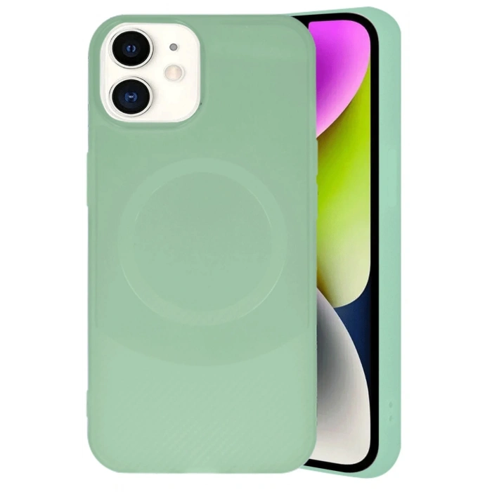 Newface iPhone 11 Kılıf Maya Karbon Kapak - Su Yeşili