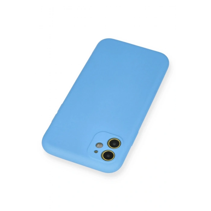 Newface iPhone 11 Kılıf Nano içi Kadife Silikon - Mavi
